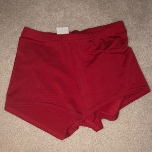red running shorts